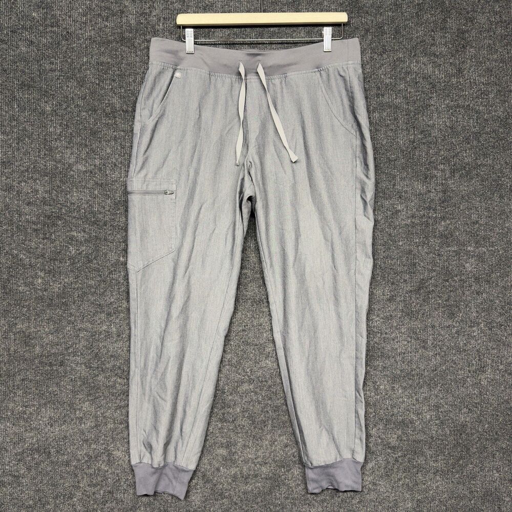 Figs Pants Womens Size Large Gray High Waisted Zamora Jogger Scrub W18SW2005